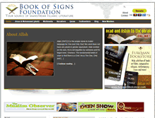 Tablet Screenshot of bookofsigns.org